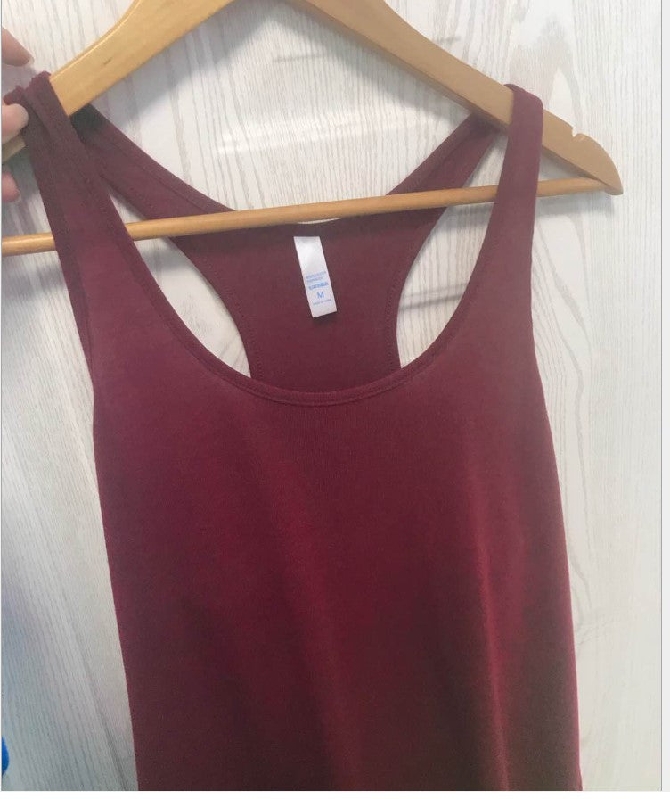 WIFE MOM Letter Pattern Casual Racer tank top. So cute!